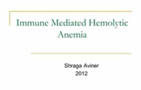 Immune Mediated Hemolytic Anemia